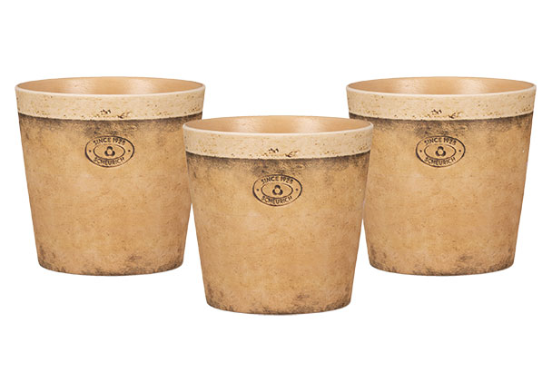 Keramik-Blumentopf 3er Set Ø 16 cm, Toscana Luminoso