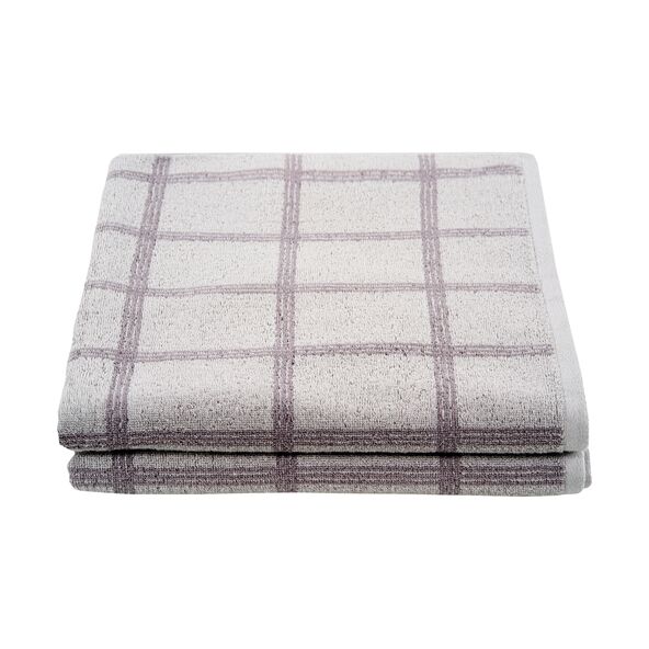 Frottierserie Square Duschtuch, hellgrau, 2er Set