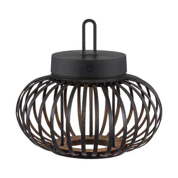 LED-Akku-Tisch- und Bodenleuchte Korga, schwarz, ⌀ 25 cm