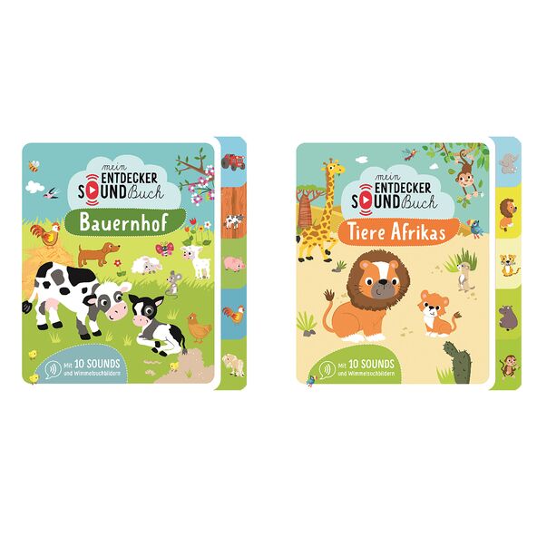 Mein großes Entdecker Soundbuch Set "Bauernhof" & "Tiere Afrikas"