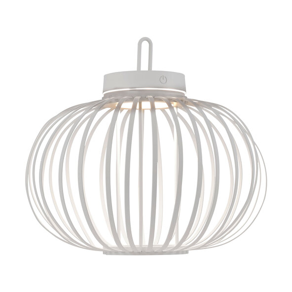 LED-Akku-Tisch- und Bodenleuchte Korga, weiß, ⌀ 36 cm