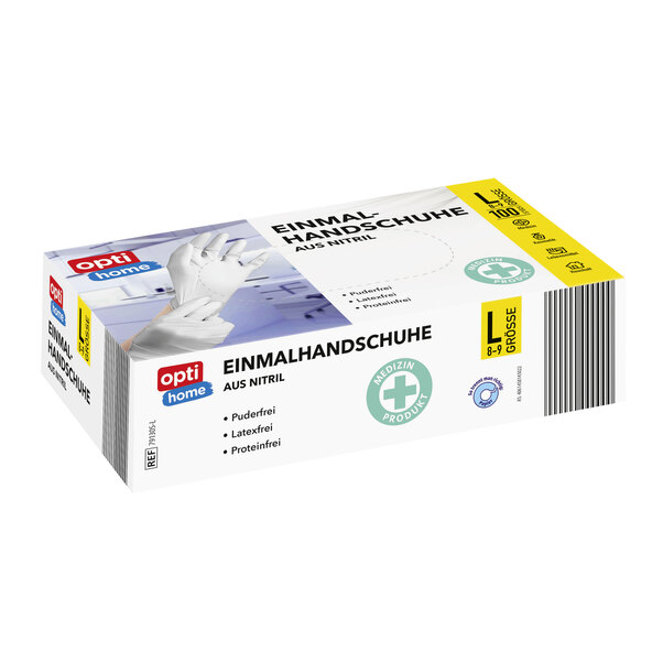 Einmalhandschuhe Nitril, weiß, Größe L