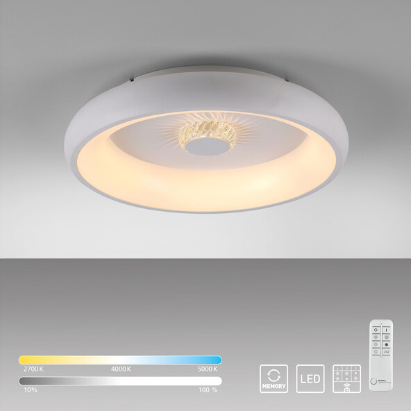 LED-Deckenleuchte KUNEO, Ø 45 cm, weiß