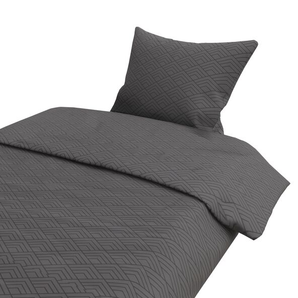 Bettwäsche Mako Satin, NG, dunkelgrau
