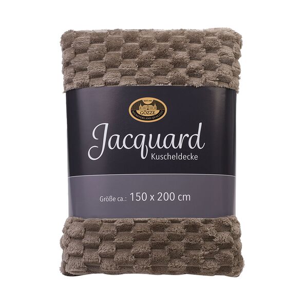 Wohndecke Jacquard 3D, stein
