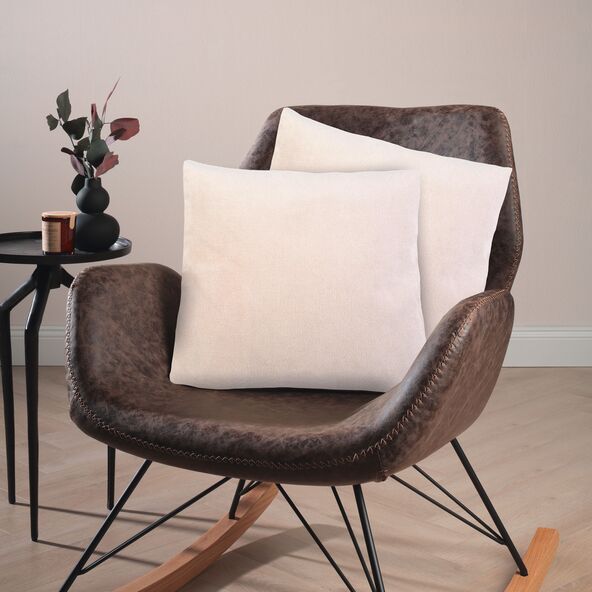 Dekokissen Louis, 50 x 50 cm, 2er Set, creme