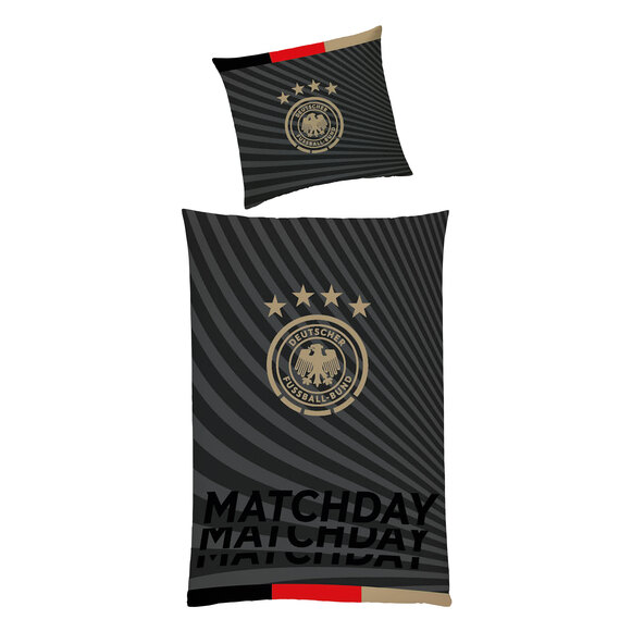Bettwäsche DFB, 135 x 200 cm, anthrazit