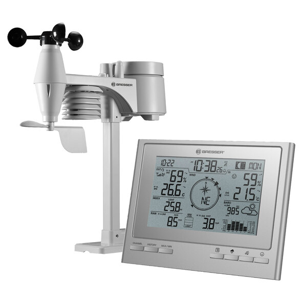 7-in-1 Funk-Wetterstation ClimateScout, silber