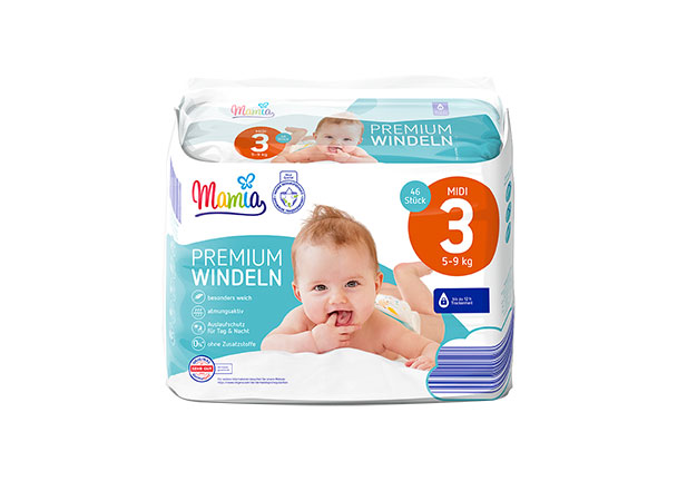 Windeln Midi, 4 x 46 Stück