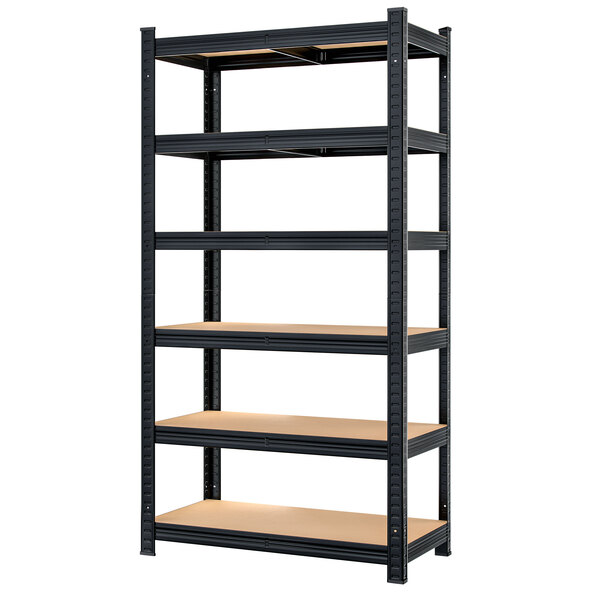 Schwerlastregal Premium, 6 Böden, schwarz