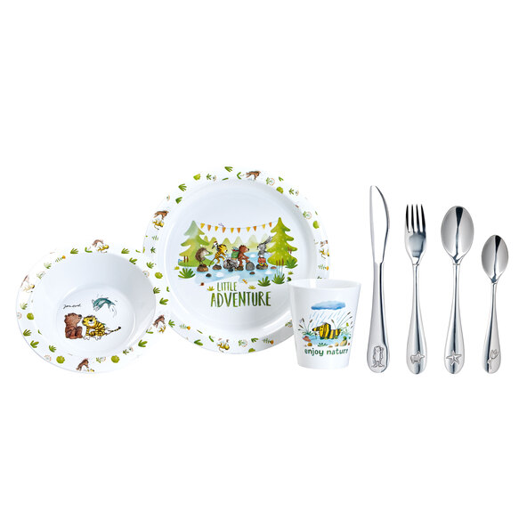 Kinder-Besteck-Geschirr-Set Janosch, 7-tlg.