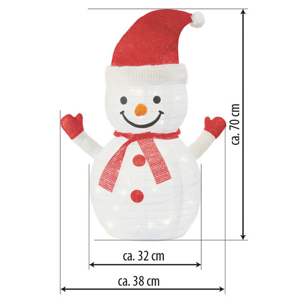 LED Weihnachtsfigur Schneemann 