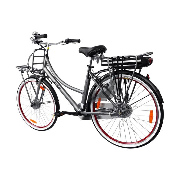 28" City-E-Bike Rosendaal 3 Lady, grau