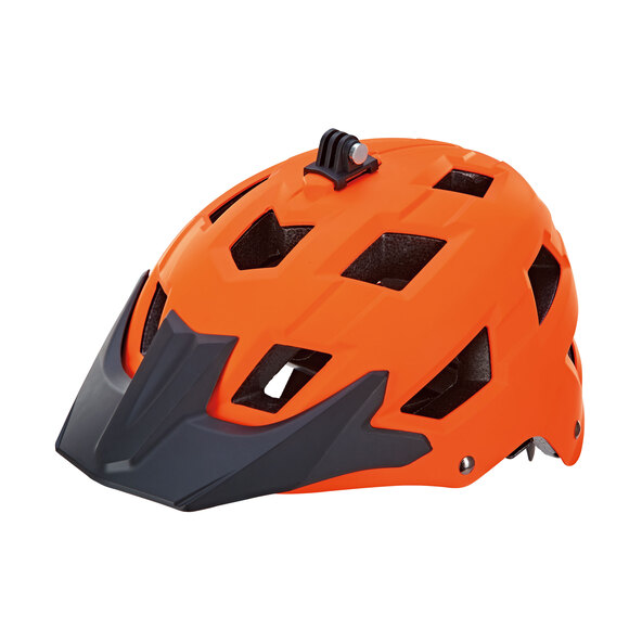 Fahrradhelm mit Halter für Action Cam orange 54-58 cm