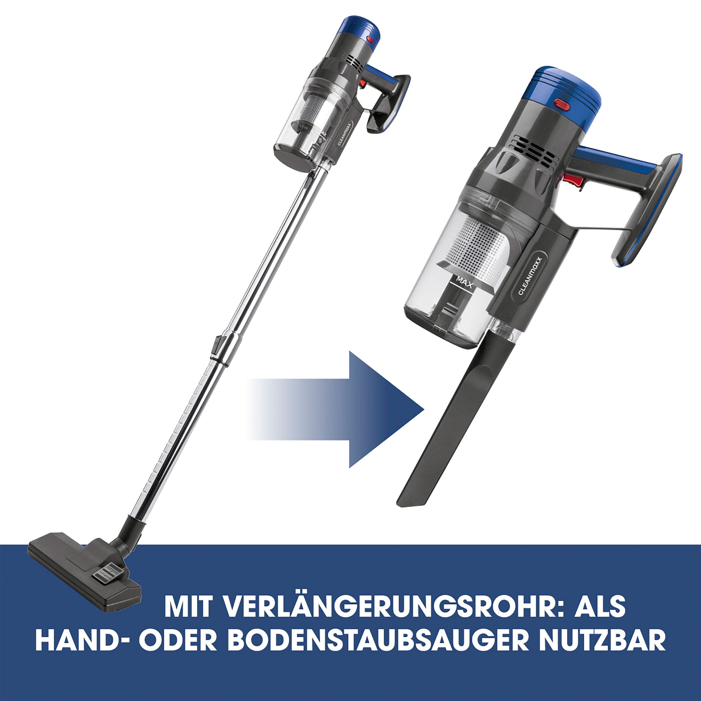 Handstaubsauger Akku Zyklon Shaz 22.2 D5 CLEANMAXX Akku-Zyklon-Staubsauger, 22,2 V | ALDI ONLINESHOP