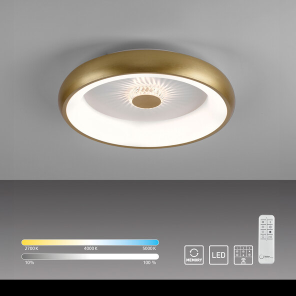 LED-Deckenleuchte KUNEO, Ø 45 cm, messing matt