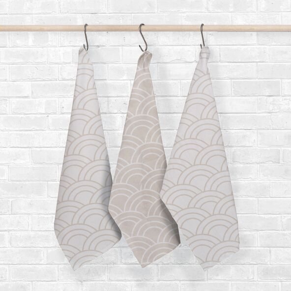 Geschirrtücher Japandi, 6er Set, beige