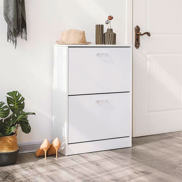 Schuhschrank mit zwei Klappfächern