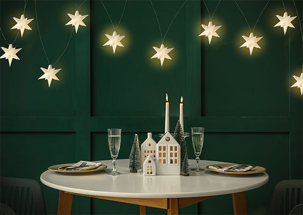 10er LED-Sternenlichterkette