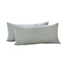 Leinen-Melange Kissenbezüge, 2er Set, blau