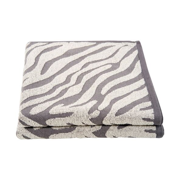 Frottierserie Square Duschtuch Zebra, 2er Set