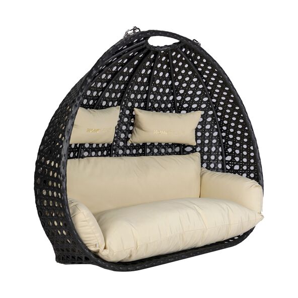 Polyrattan-Hängesessel TWIN, schwarz