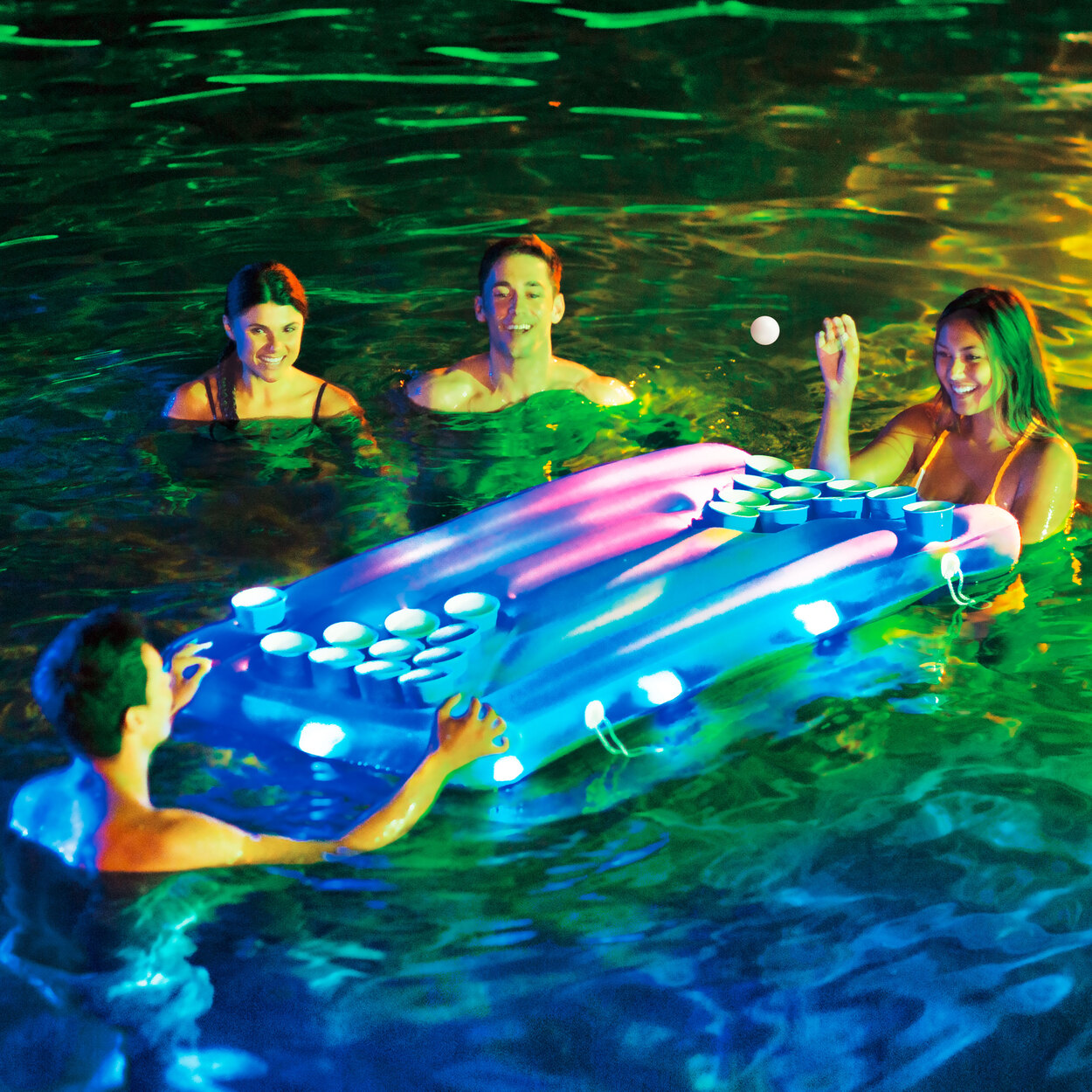 Summer Waves Aqua Glow® BierPongLuftmatratze ALDI