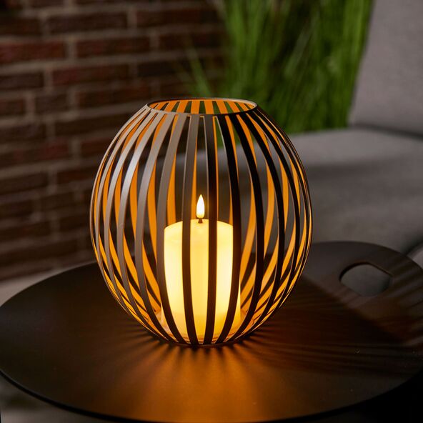 LED-Kerzenlaterne, beige