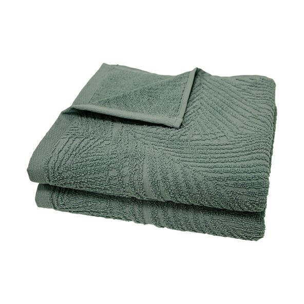 Frottierserie Botanical Handtuch, 4er Set, dunkelgrün