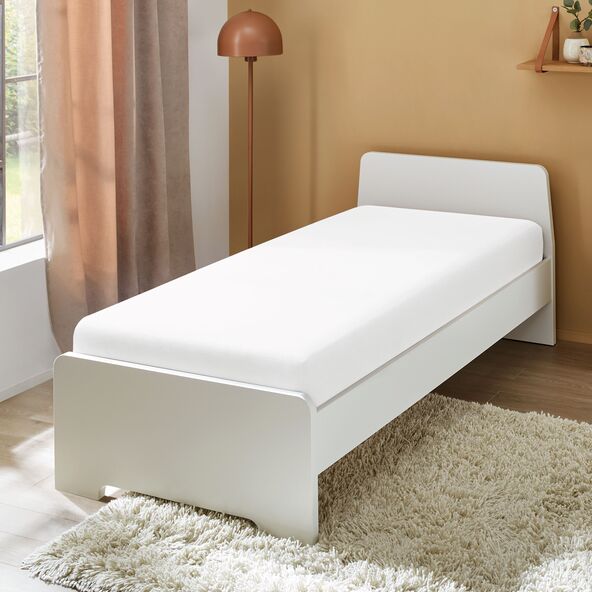 Jersey Spannbetttuch, 90-100 x 200 cm, weiß