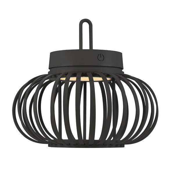 LED-Akku-Tisch- und Bodenleuchte Korga, schwarz, ⌀ 25 cm