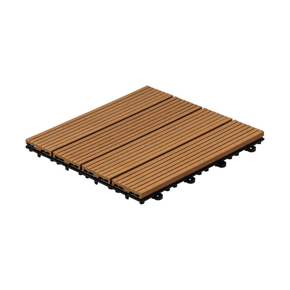 WPC-Holzfliesen BAVARO, 3m²-Paket, teak