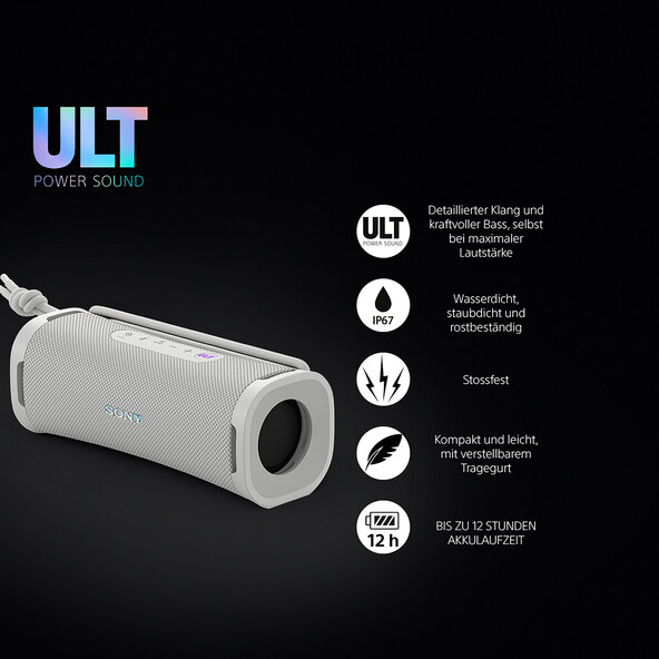 Tragbarer BT Partyspeaker SRS-ULT10W, weiß