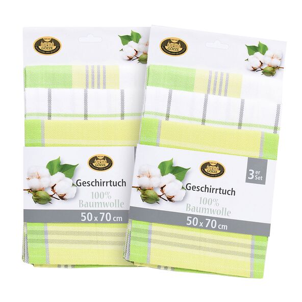 Geschirrtücher, 6er Set, grün