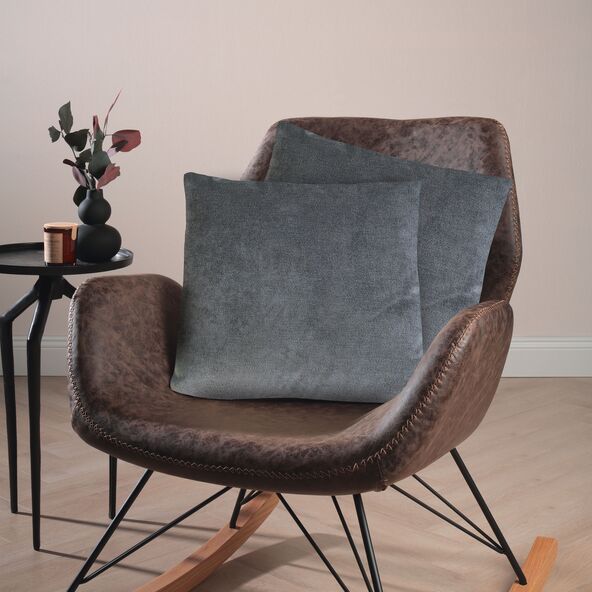 Dekokissen Louis, 50 x 50 cm, 2er Set, anthrazit