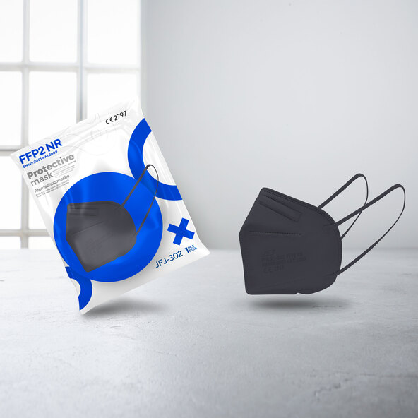 FFP2 Maske schwarz, 25er-Packung