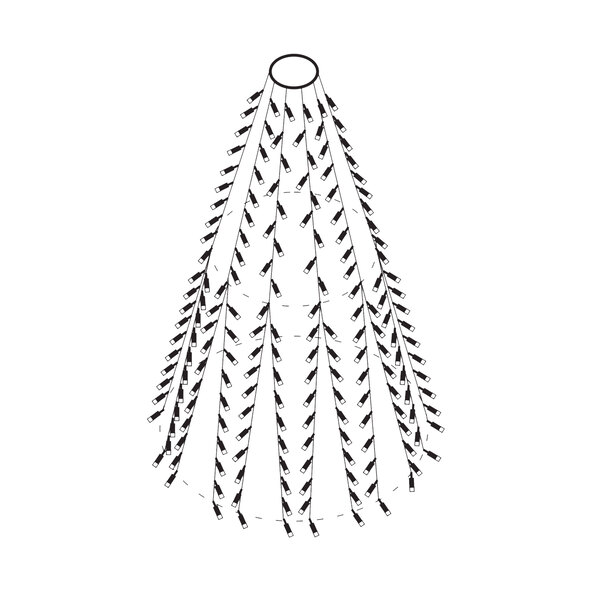 Smart-Home Tannenbaum-Lichterkette, 300 LEDs, warmweiß