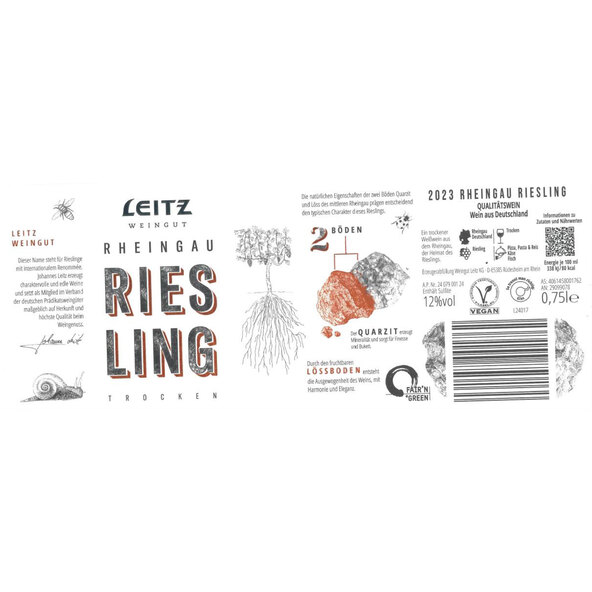 Riesling 2023, 6 Flaschen à 0,75 l