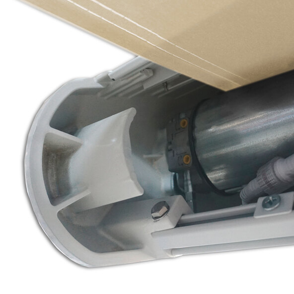LED-Vollkassettenmarkise ELOS V2 inkl. Windsensor sandfarben, 350 x 250 cm