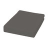 Leinen-Jersey Spannbetttuch, 90 x 200 cm, grau
