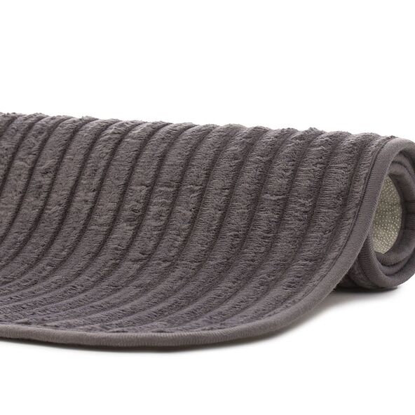 Badteppich Berlin in Cord Optik, 2er Set, 60 x 100 cm, anthrazit