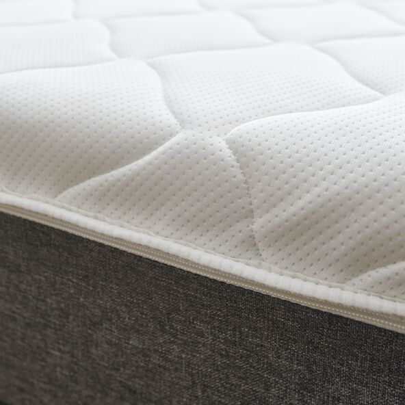Boxspringbett Basic, grau, 140 x 200 cm