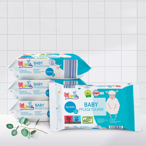 Baby Pflegetücher Sensitiv, 12 x 80 Stück