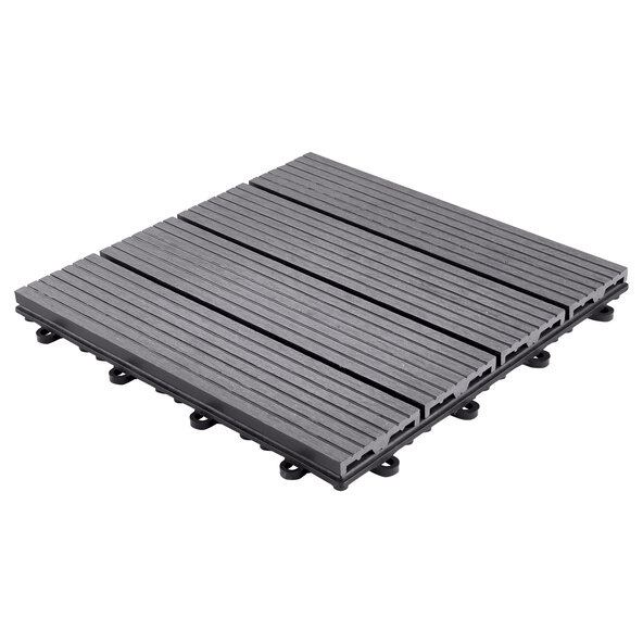 WPC-Holzfliesen BAVARO, 3m²-Paket, anthrazit