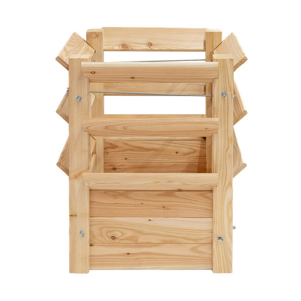 Lärchenholz-Hochbeet Premium L Natur, 66 x 66 x 73 cm
