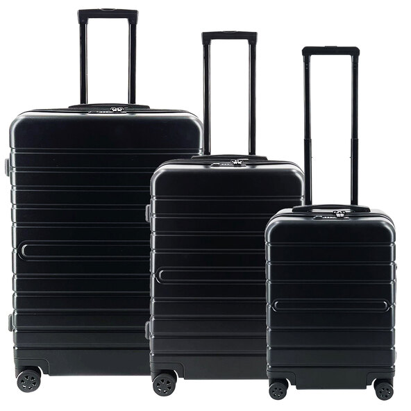 Reisetrolley-Set, 3-tlg., schwarz