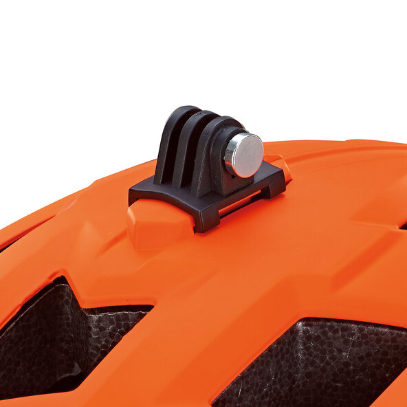 Fahrradhelm mit Halter für Action Cam orange 58-61 cm