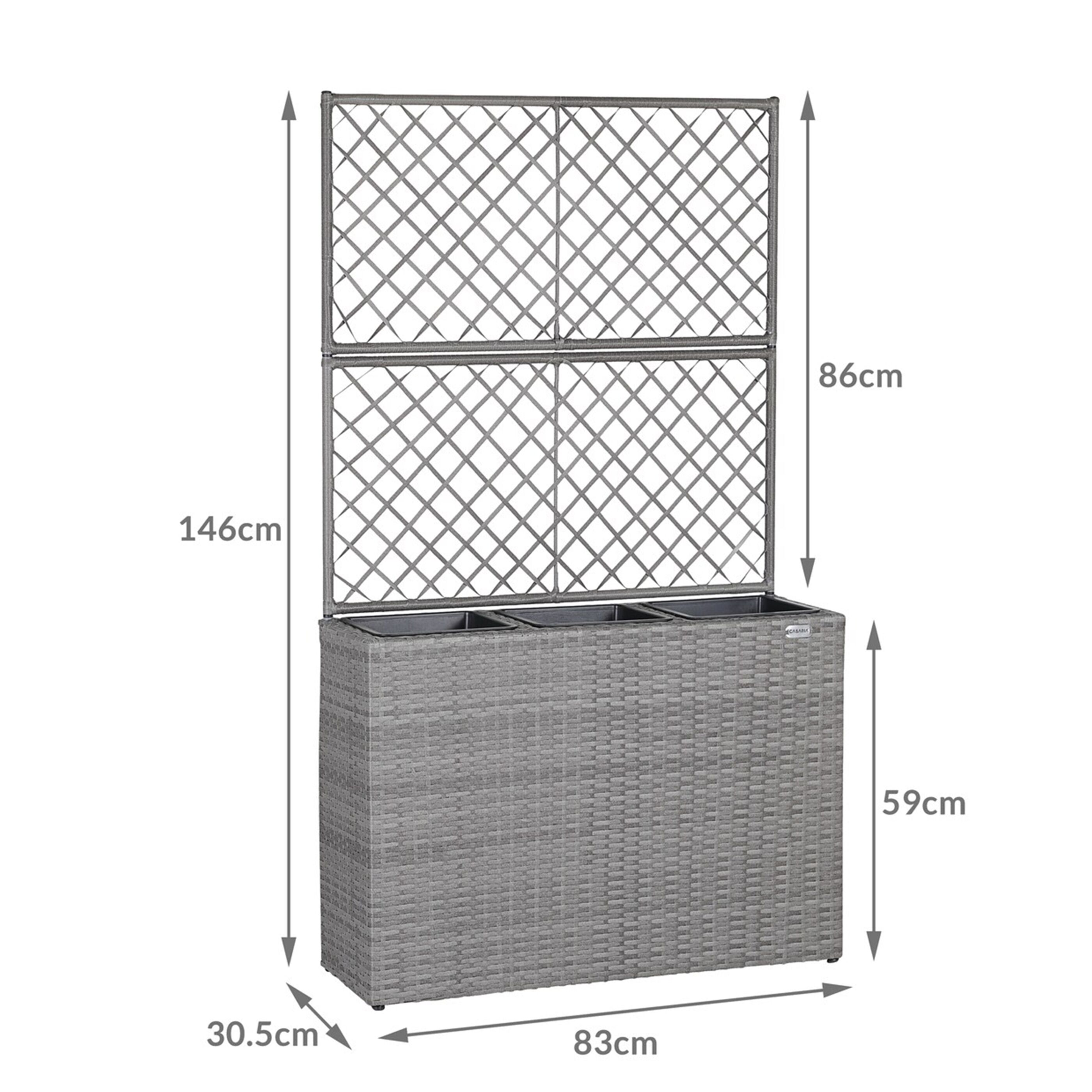 CASARIA® Blumenkasten Polyrattan ALDI