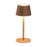 3 in 1 LED-Akku-Tischleuchte, braun-metallic