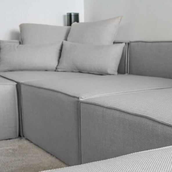 Modulares Sofa Verona S, hellgrau